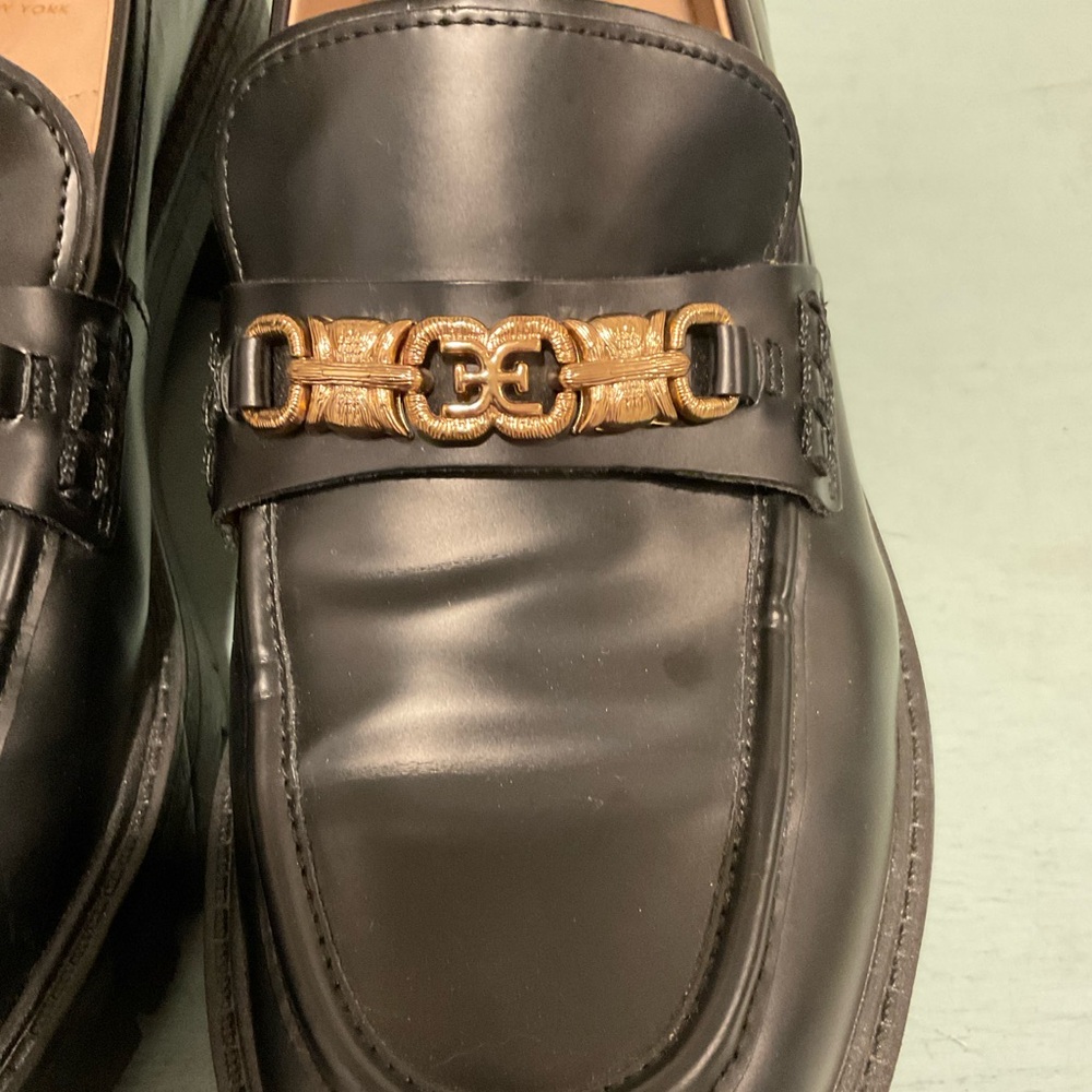 Sam Edelman New Platform Leather Loafers With Gold Details Size 10 - Picture 3 of 7